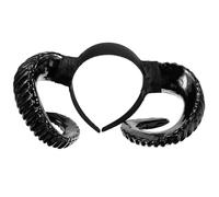 NUOBESTY Croissant Headband Halloween Hair Band Hair Hoops Women Black Material Party Decorative Props for Halloween