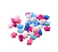 NUOBESTY Crown Shaped Wooden Beads DIY Jewelry Accessories Mixed Color for Jewelry Making Craft Projects Home Decoration