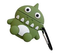 NUOBESTY Cute Dinosaur Silicone Protective Case for Soft Dirt Resistant Earphone Box with Charging Fun Design for Adults for Wireless Earbuds