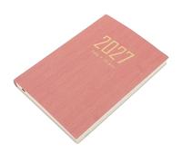 NUOBESTY Daily Planner Notebook with Segmented Pages and Month Indexes, Pink Pu Leather Cover, Thick Paper for Office and On-the-go Organization, Agenda Book for Scheduling and Appointments
