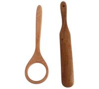 NUOBESTY Danish Wooden Dough Whisk and Small Wooden Sourdough Stirring Sticks Set, Multi-Functional Bread Dough Mixer and Spatula for Baking and Kitchen Use