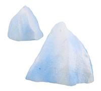 NUOBESTY Decorative 2pcs Foam Fake Iceberg Set 10Cm Miniature Snow Mountain Sculpture for Aquarium Fish Tank Model and Stage Photography Prop