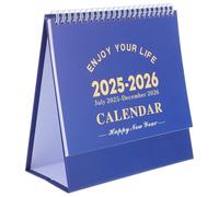 NUOBESTY Desk Calendar, 2025-2026 18 Months English Standing Flip Desktop Calendar Small Weekly Monthly Planner for Office, Home Daily Use (july 2025 to December 2026)