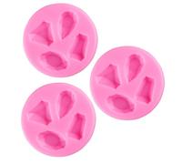 NUOBESTY Diamond Shape Cake Mold Gems Silicone Mold 3pc Set Pink Flexible Fondant Baking Supplies for Candy Making and Chocolate Cake Decoration