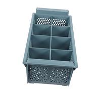 NUOBESTY Dishwasher Cutlery Basket with 8 Compartments Plastic Storage Box for Kitchen Utensils and Office Supplies, Sturdy Silverware Drainer Suitable for Office and Home Use