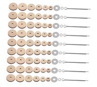 NUOBESTY DIY Doll Joint Connection Set 60 Pieces Metal Rotatable Bear Toy Joints Wooden Doll Making Accessories for Crafting UK