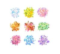 NUOBESTY DIY Manicure Natural and Kit Sequin Pearl Decoration Nail for Featuring Colourful Sequins and Pearls Artificial Nails Professional Use