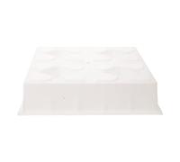 NUOBESTY DIY Paver Mold Concrete Paving Molds Versatile Landscaping Tool Reusable Polypropylene 4-Hole Pattern White for Lawn Garden Path Project