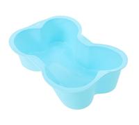 NUOBESTY Dog Shaped Silicone Cake Pan Large Blue Mold for Birthday Cake Muffin Loaf Bread Toast Mousse Resists Melting and Breaking