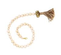 NUOBESTY Dog Training Doorbell Chain with Natural Beads Weaving Bell Chain for Potty Training Easy Grip Rope for Dogs and Owners Sound