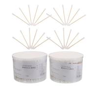NUOBESTY Double Ended Cotton Swabs 1000pcs with Spiral and Pointed Tips Wooden Sticks Disposable Makeup and Ear Cleaning Buds for Travel and Nail Art Application