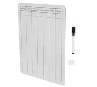 NUOBESTY Double-Sided 9x12 Inch Small Whiteboard with Printed Grids and Lines, Thickened Wood and Plastic Dry Erase Board for Classroom and Home Use, for Multiplication and Division