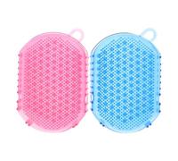 NUOBESTY Double-Sided Massage Gloves with PVC Material and Easy to Clean 2 Pcs Bath Brush and Glove-Style Design for Comfortable Massage for Bathroom Use