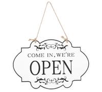 NUOBESTY Double-Sided Multi-Function Open Closed Wooden Door Sign Wear-Resistant Finish Decorative Store Accessory for Restaurants Cafes and Offices