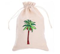 NUOBESTY Drawstring Shoe Bags 2pcs Portable and Wear-Resistant with Unique Cartoon Palm Tree Pattern, Large Cloth Storage Pouches for Shoes and Clothes for Travel and Home Organisation