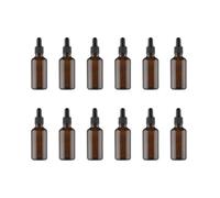 NUOBESTY Dropper Subpackaging Brown Hard-wearing 15ml with Bottles Glass 12pcs Droppers Refillable for Essential Oil Muscle Bottom Liquid Toner