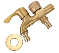 NUOBESTY Dual-Purpose Copper Faucet Kitchen Tap with One Input Two Output for Home Water Supply and Washing Machine