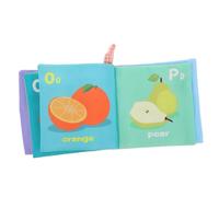 NUOBESTY Early Education Bath Cloth Book for Safe Tear Resistant Interactive Learning with Cartoon Design Promotes Early Literacy Fruit and Color Recognition Bathtime Fun