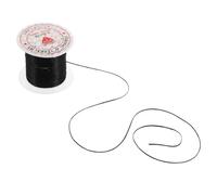 NUOBESTY Elastic 0.8mm Black Crystal Thread Cord 10m for Hair Extensions and Braiding, Stretchy Beaded String for DIY Bracelets and Jewelry Making, Elastic Hair Extension Line