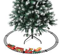 NUOBESTY Electric Rail Car Christmas Tree Ornament, Hanging Train with Mist Spray, Festive Holiday Decoration for Home Use, Multi-Color, Plastic, 6. 8 X 3 X 2 Inches Set