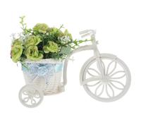 NUOBESTY Elegant Bike Design Artificial Flower Rack Desktop Plant Holder Stand Bicycle Garden Planter for Home Office Decor Random