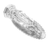 NUOBESTY Elegant Mary Resin Statue for Home Decor Catholic Our Lady of Grace Figurine in Silver Religious Sculpture for Living Office Church Calming Prayer Pose Versatile Interior