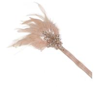 NUOBESTY Elegant Plume Rhinestone Headband for Women Comfortable Wearing Experience Vintage 1920s Style for Prom and Parties