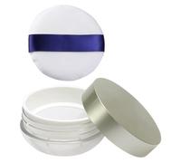 NUOBESTY Empty Loose Powder Box Elastic Mesh Puff High-Grade Cosmetic Powder Case for Women Random Color Cover Suitable for Travel and Daily Use Random Color