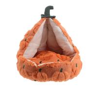 NUOBESTY Enclosed Cat Bed: Semi-Enclosed Pet Nest Cozy Pumpkin Bed For Indoor Kittens And Puppies - Comfortable Cat House For Holiday Winter Party