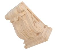 NUOBESTY European Style Hand Carved Solid Wood Shelf Corbels Decorative Walnut Brackets for Cabinet Furniture Vintage Onlay with Unique Ornate Design