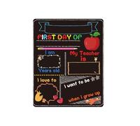 NUOBESTY First Day of School Chalkboard, Back to School Chalkboard Double Sided Sign for First Day Last of Student Introduce Board Prop