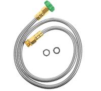 NUOBESTY Flexible Stainless Steel Garden Hose Connector Rustproof Metal Extension Lightweight Anti-Kink Water Hose with Leakproof Gaskets for Outdoor Gardening