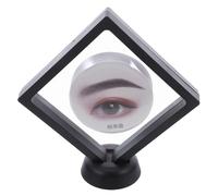 NUOBESTY Floating Frame Cosmetic Display Case Eyebrow Shape Board for Makeup Artists Tattoo Image Holder with Film Jewelry Storage Box Cosmetic Stand to Showcase Semi- Eyebrow Designs