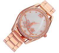 NUOBESTY Flower Design Student Wristwatch and Teenagers with Alloy Case and Breathable Strap, Easy to Wear and Take, Suitable for Nursing and Teaching Scenarios