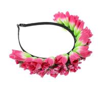 NUOBESTY Flower Headband Tulip Style Soft Fabric Crown for Women Bridal Shower and Wedding Decorations