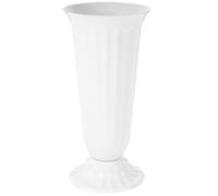 NUOBESTY Flower Vase Easy to Clean and Multifunctional White Plastic Traditional Urn Planter Elegant Design in Modern Minimalist Home Décor for Flower Arrangements and Table Centrepiece