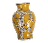 NUOBESTY Flower Vases for Centerpieces Chinese Style Ceramic Vase Planter for Flower Yellow