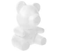 NUOBESTY Foam Bear Craft Model for Crafters Paintable White | Blank Smooth Surface, Ribbon and Floral Decoration Base, Home Decor Diy, Anniversary and Valentine's Day Use