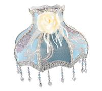 NUOBESTY French Victorian Lampshade for Home, Romantic Blue Fabric Lampshade Adds Warm and Intimate Atmosphere, Elegant High-end Cloth Lamp Shade with Refined Taste Style