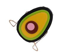 NUOBESTY Fruit Shape Chain Shoulder Bag PU for Women School Work | Zipper Closure, Reasonable Space Layout, Alloy Chain Strap, Stylish Lovely Look, Portable Daily Carry Random Color
