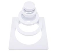 NUOBESTY Geometric Cube Photography Prop Set Hard Foam Photo Background Props for Product Photography White round Combination Makeup Tool for Studio Use