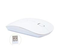NUOBESTY Ghz Wireless Mouse for Laptops and Pcs Battery Operated with USB Nano Receiver Ergonomic Compact Design Compatible with Windows Xp to Win White