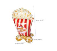 NUOBESTY Giant Inflatable Popcorn Balloon Realistic Standing Foil Decoration for Circus Party Birthday Halloween Christmas Backdrop Portable and Carnival Prop