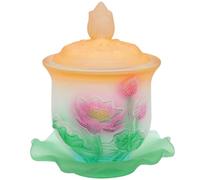 NUOBESTY Glass Buddhist Water Cup for Temple Desktop Offering Use Small