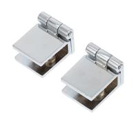 NUOBESTY Glass Cabinet Door Hinge Copper Clip Single-Side Clamp Display Cabinet Hinge Glass Door Accessories