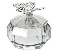 NUOBESTY Glass Nail Dish Cup Lid Thickened Crystal Nail Art Dish for Manicure Care and Brush Washing