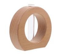 NUOBESTY Glass Test Tube Hydroponic Vase with Wooden Stand, Indoor Terrarium Planter for Air Plants and Succulents, Decorative Glass Bud Vases for Home and Office Garden Display