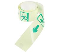 NUOBESTY Glow-in-the-dark Safety Warning Tape 5cm X 120cm 10cm X 120cm, Self-luminous Facility Caution Sign for Apartment Corridors and Fire Escape Routes, Self-adhesive Direction Symbol