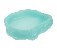 NUOBESTY Glow the Dark Reptile Water Bowl Resin Basin Anti-spill Feeding Dish for Lizards and Turtles, Suitable for Terrarium Use