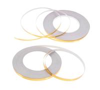 NUOBESTY Gold Embossed Tile Border Sticker Self-Adhesive Wall and Floor Trim Tape for Home Decoration DIY Projects, 50m Length with 5mm and 8mm Width Rolls, 2 Pieces